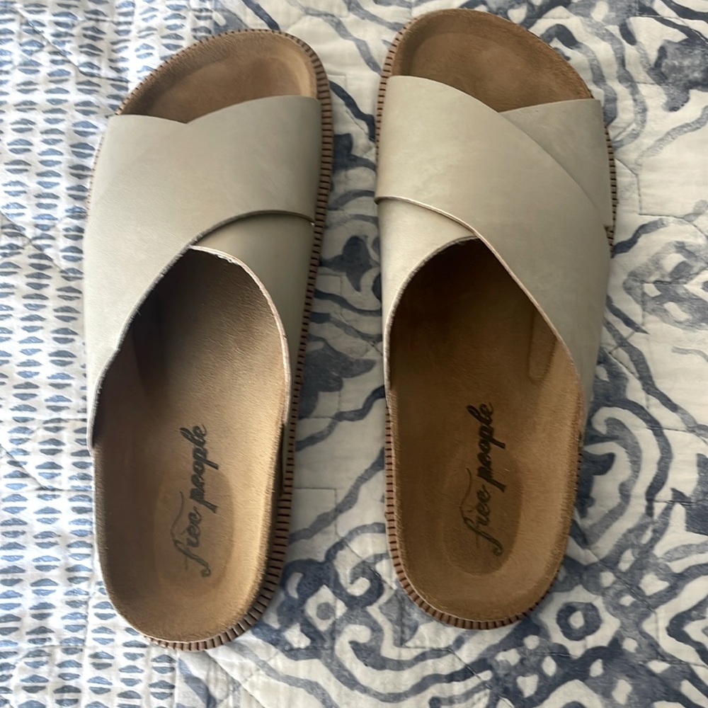 Free People Cream Sandals